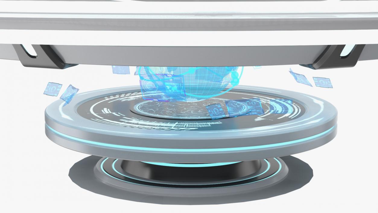 3D model Futuristic Holographic Projector Display