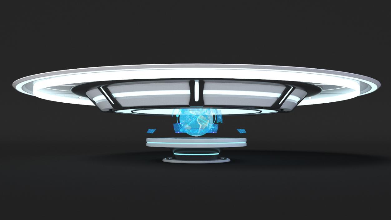 3D model Futuristic Holographic Projector Display