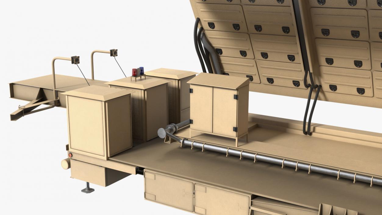 3D Green Pine Radar Station Rigged