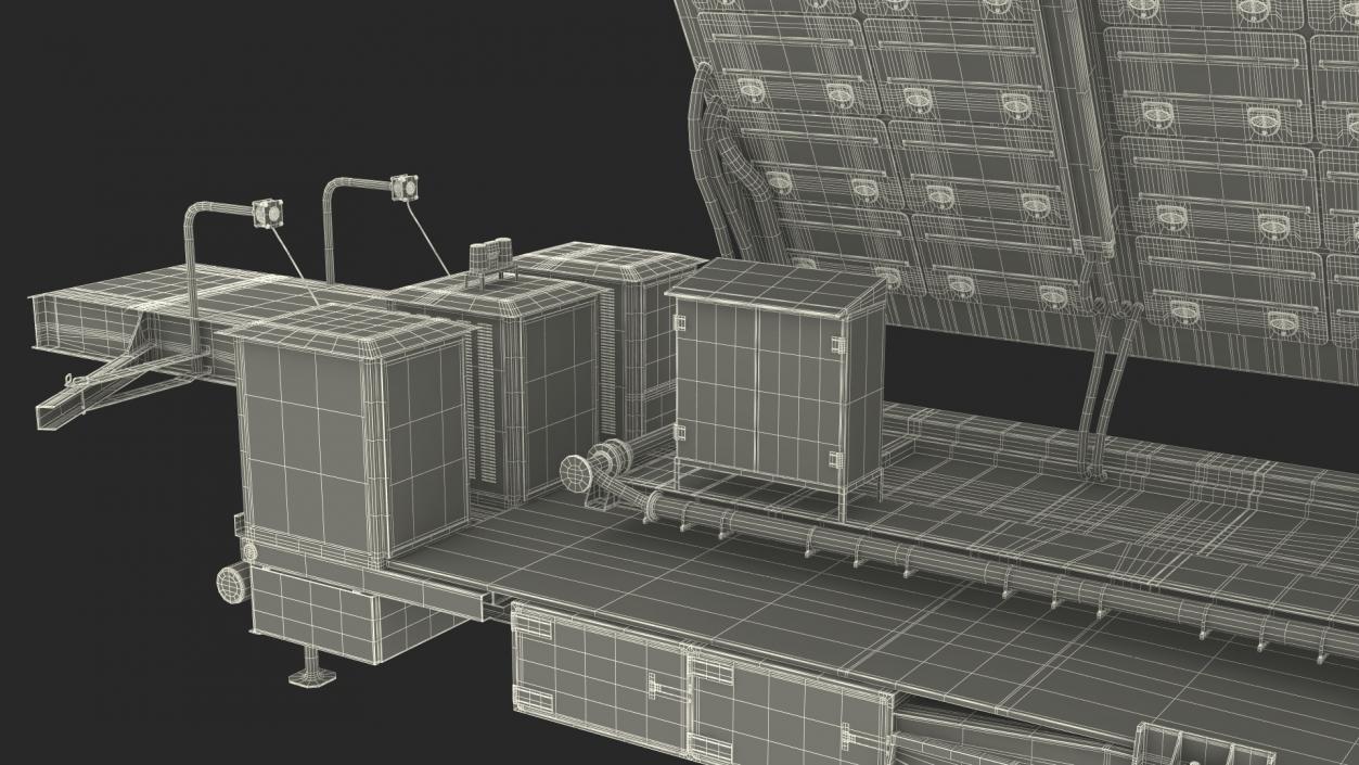 3D Green Pine Radar Station Rigged