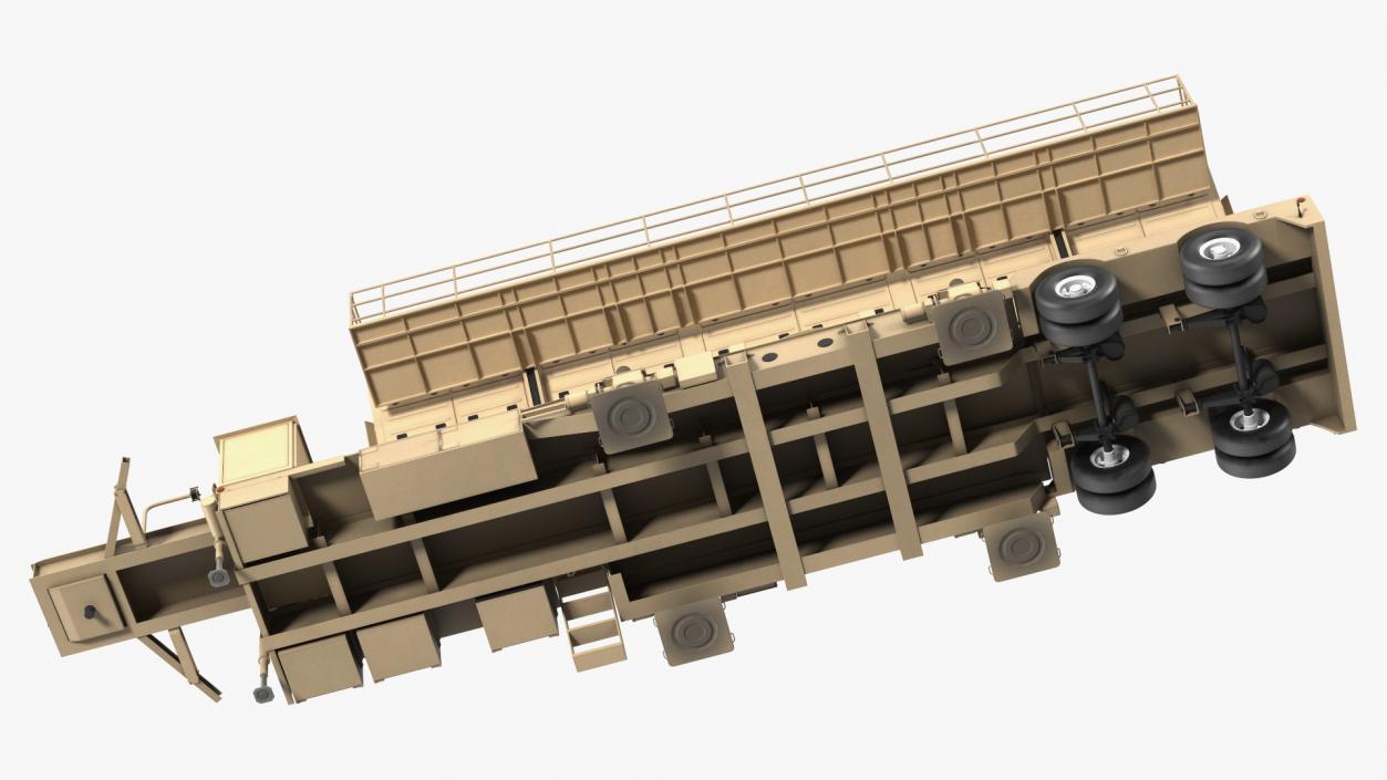 3D Green Pine Radar Station Rigged