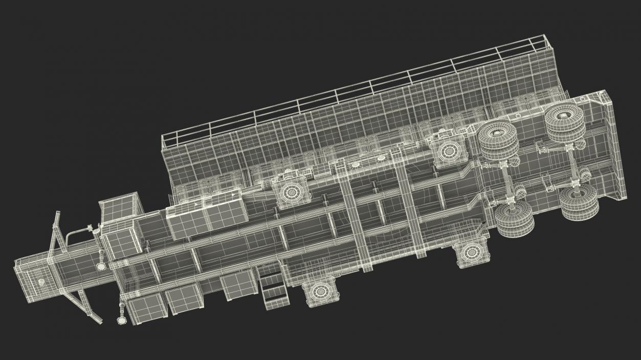 3D Green Pine Radar Station Rigged