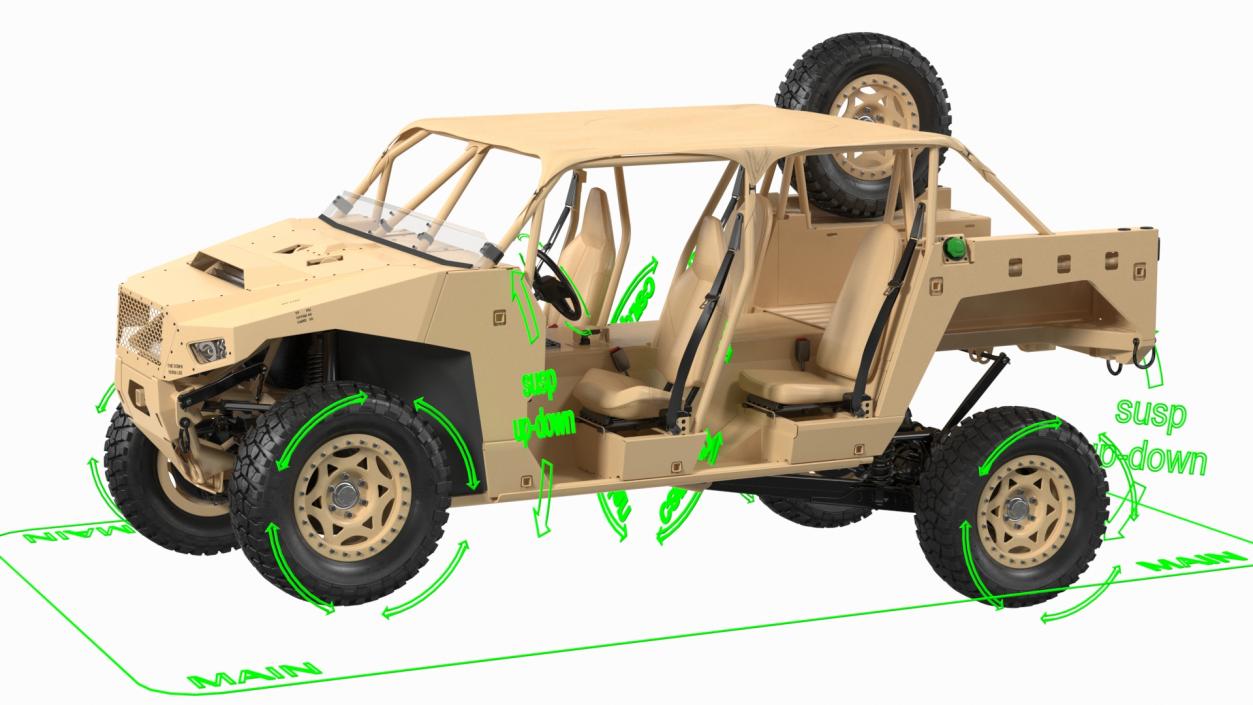 3D Polaris DAGOR A1 Rigged model