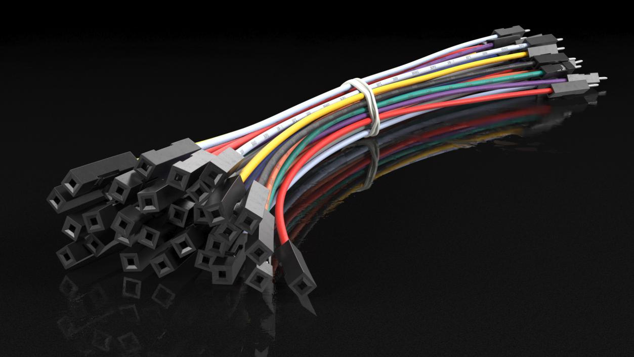 3D Jumper Wires Collection model