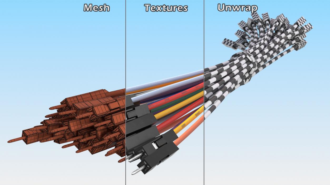 3D Jumper Wires Collection model