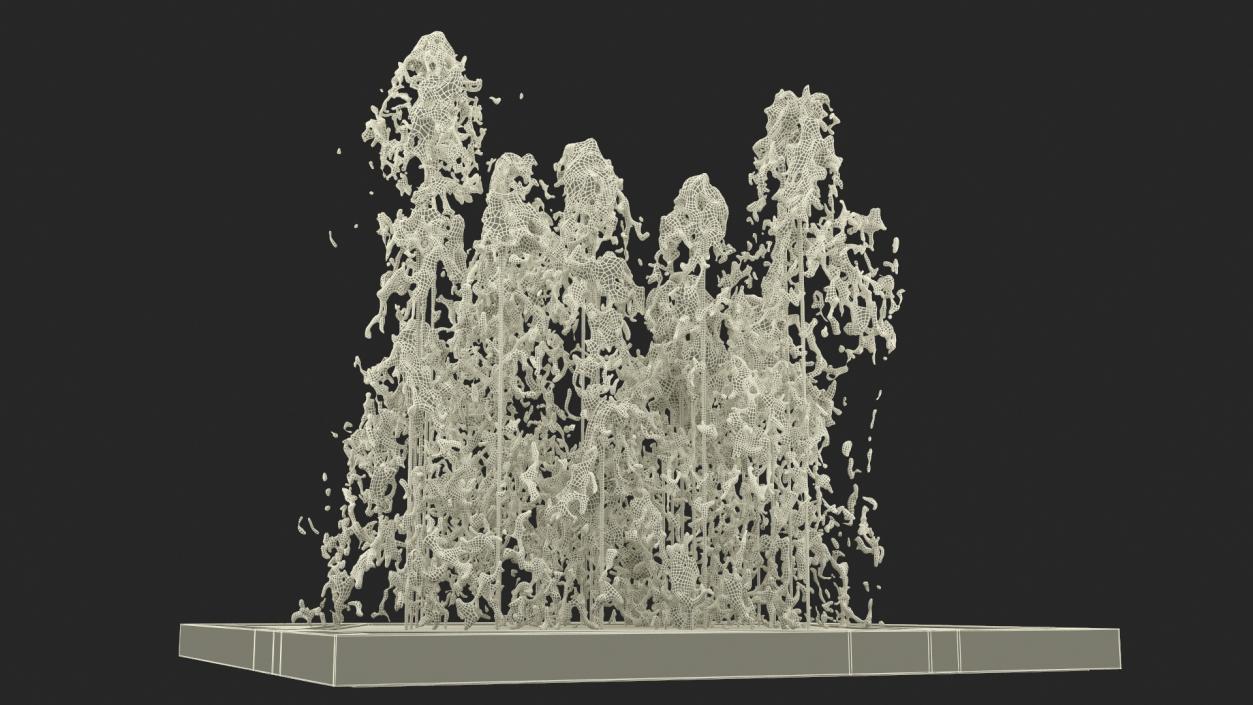 3D model Dry Deck Fountains Square