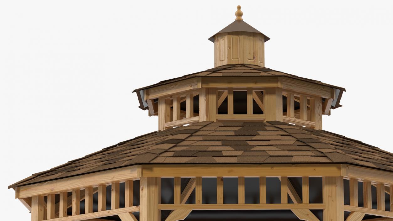 3D Wooden Gazebo model