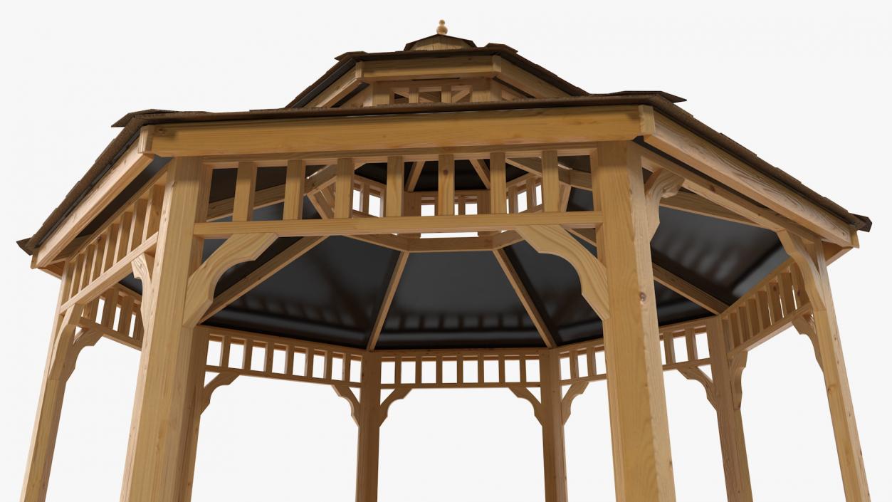 3D Wooden Gazebo model