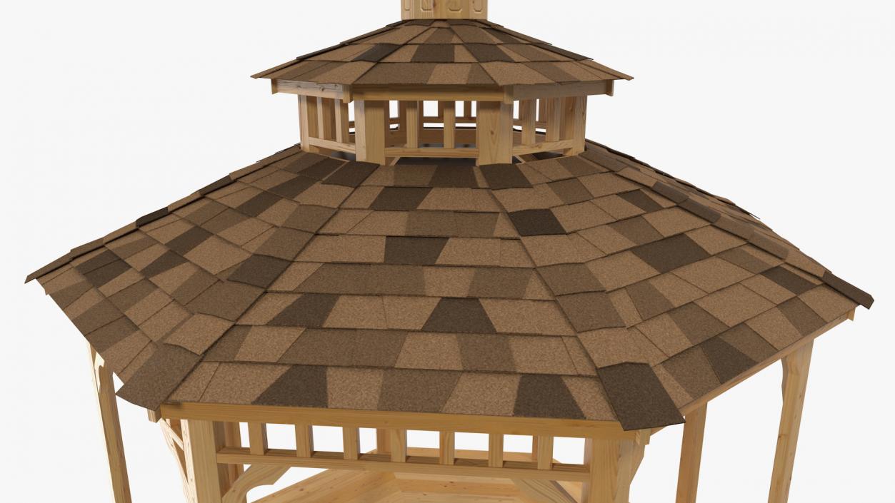 3D Wooden Gazebo model