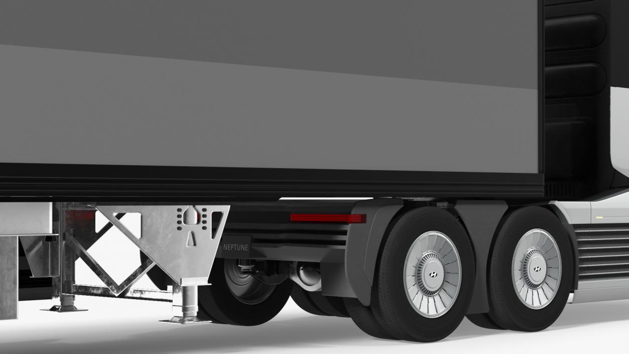 Hydrogen Concept Semi Truck Hyundai HDC-6 with Trailer 3D model