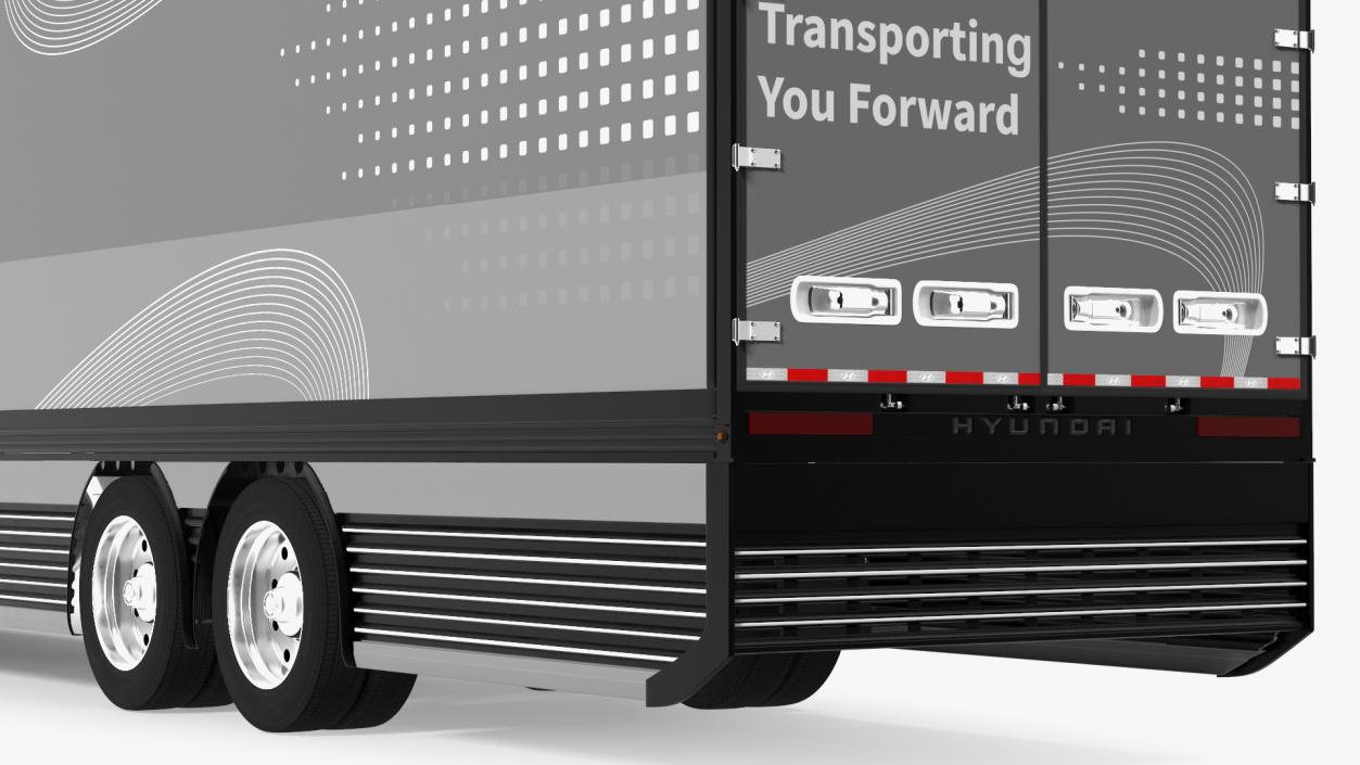 Hydrogen Concept Semi Truck Hyundai HDC-6 with Trailer 3D model