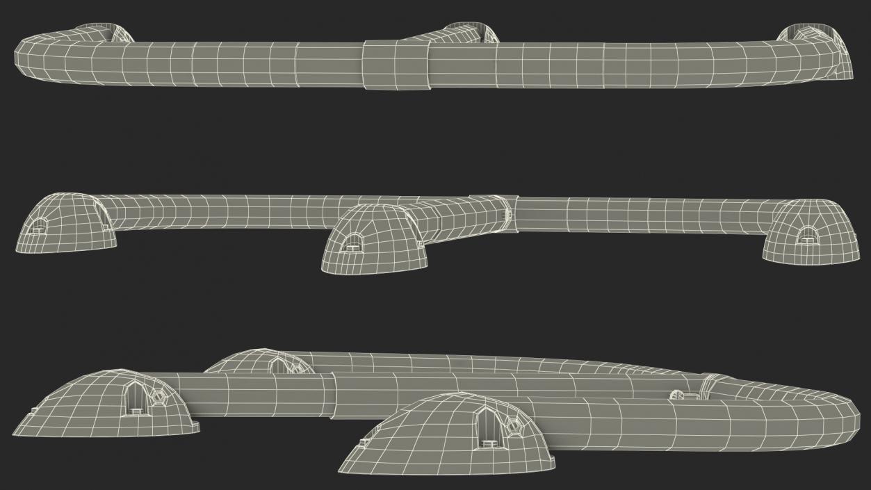 3D Foldable Parking Hoop Barrier Rigged