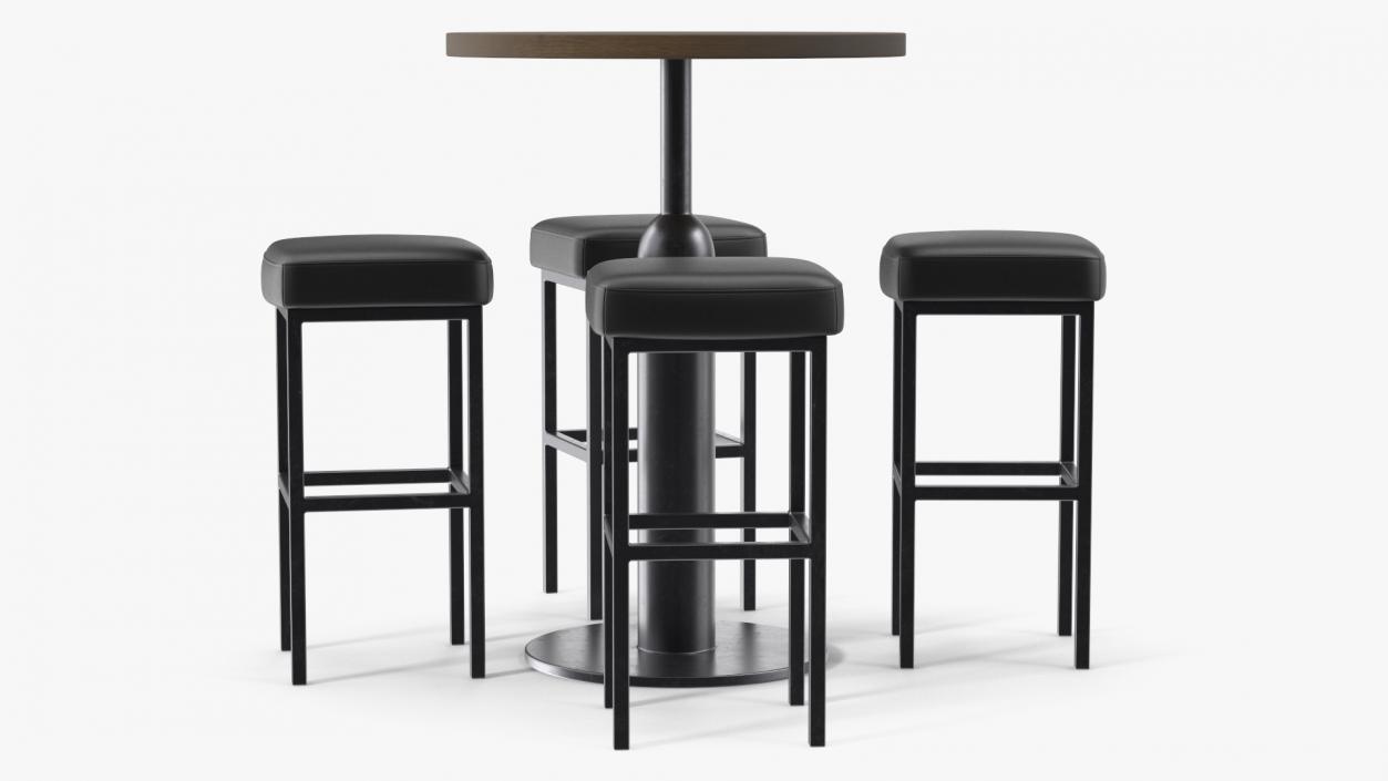 3D Bar Table with Stools