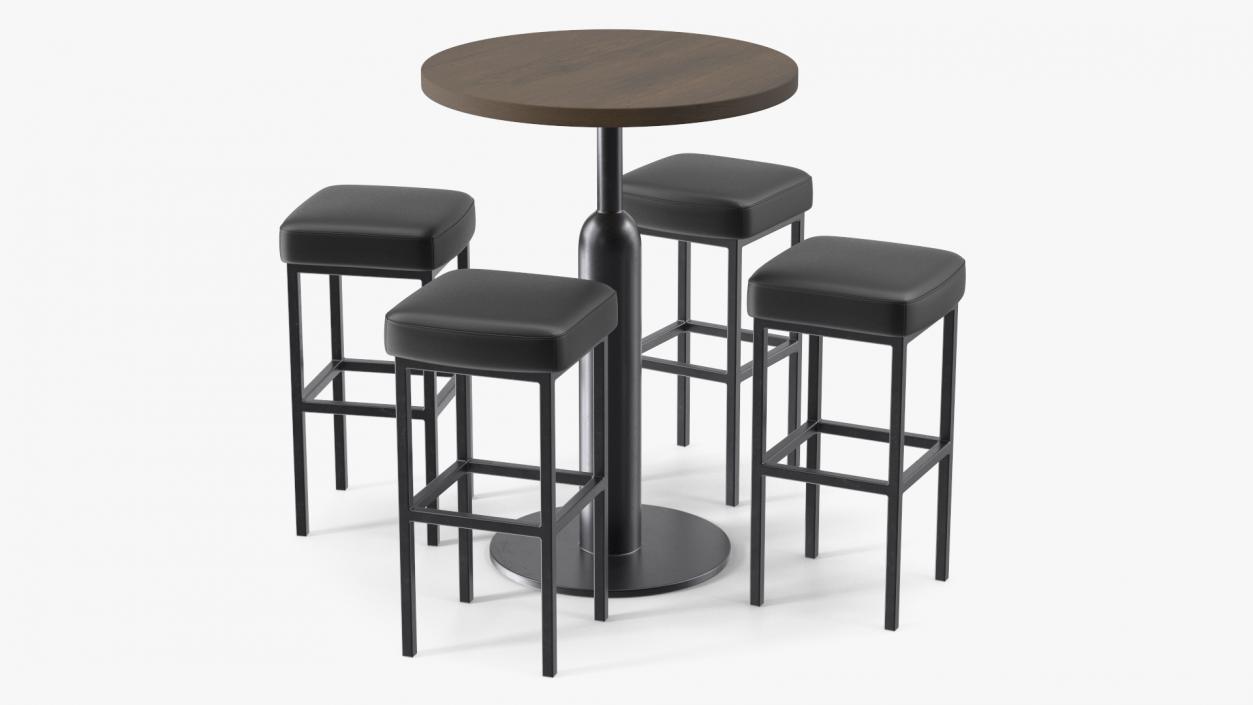 3D Bar Table with Stools