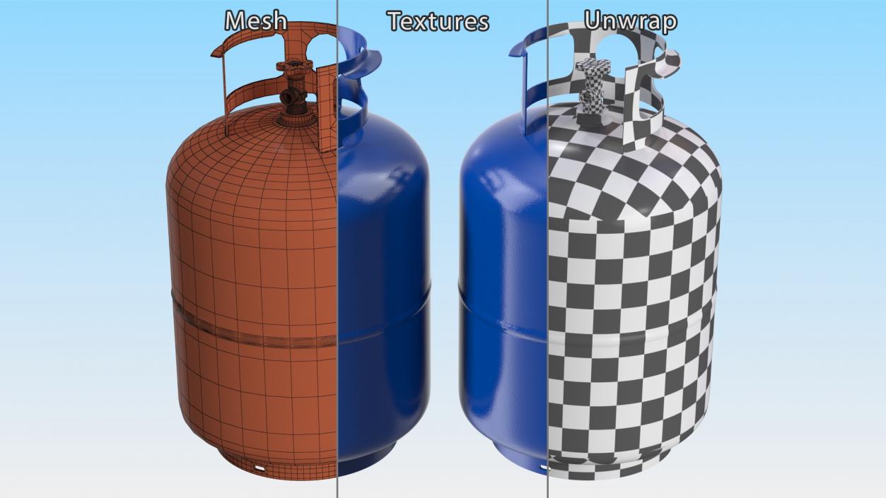 Standard Propane Gas Cylinder 3D model