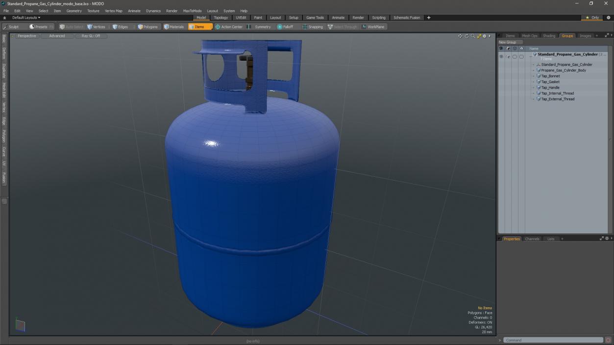 Standard Propane Gas Cylinder 3D model