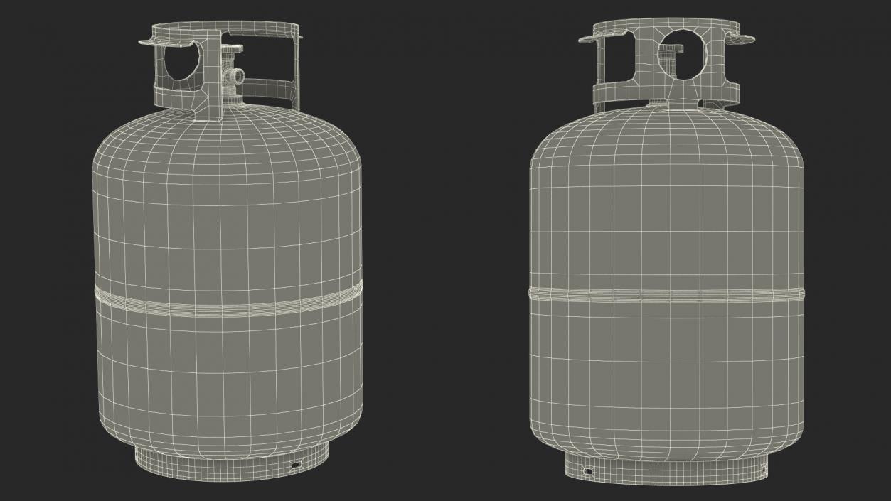 Standard Propane Gas Cylinder 3D model