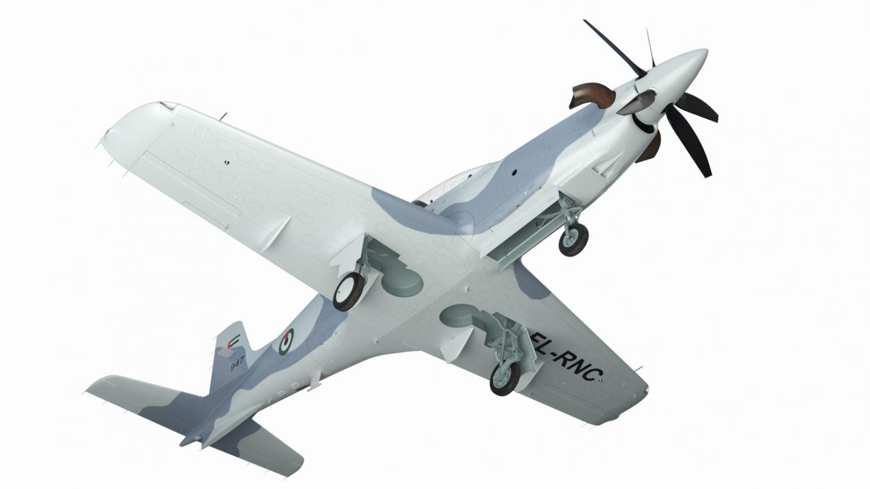 3D Training Aircraft Pilatus PC-21 Grey 2 model