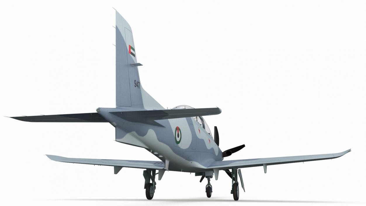 3D Training Aircraft Pilatus PC-21 Grey 2 model