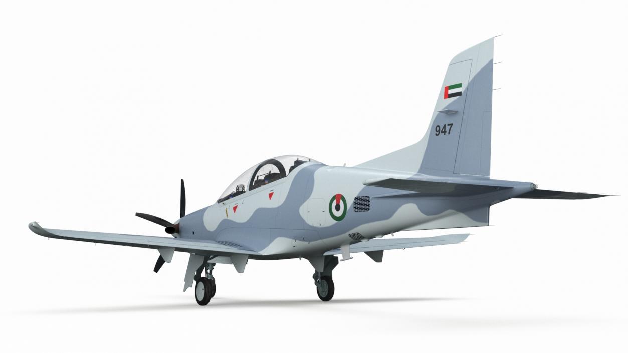 3D Training Aircraft Pilatus PC-21 Grey 2 model