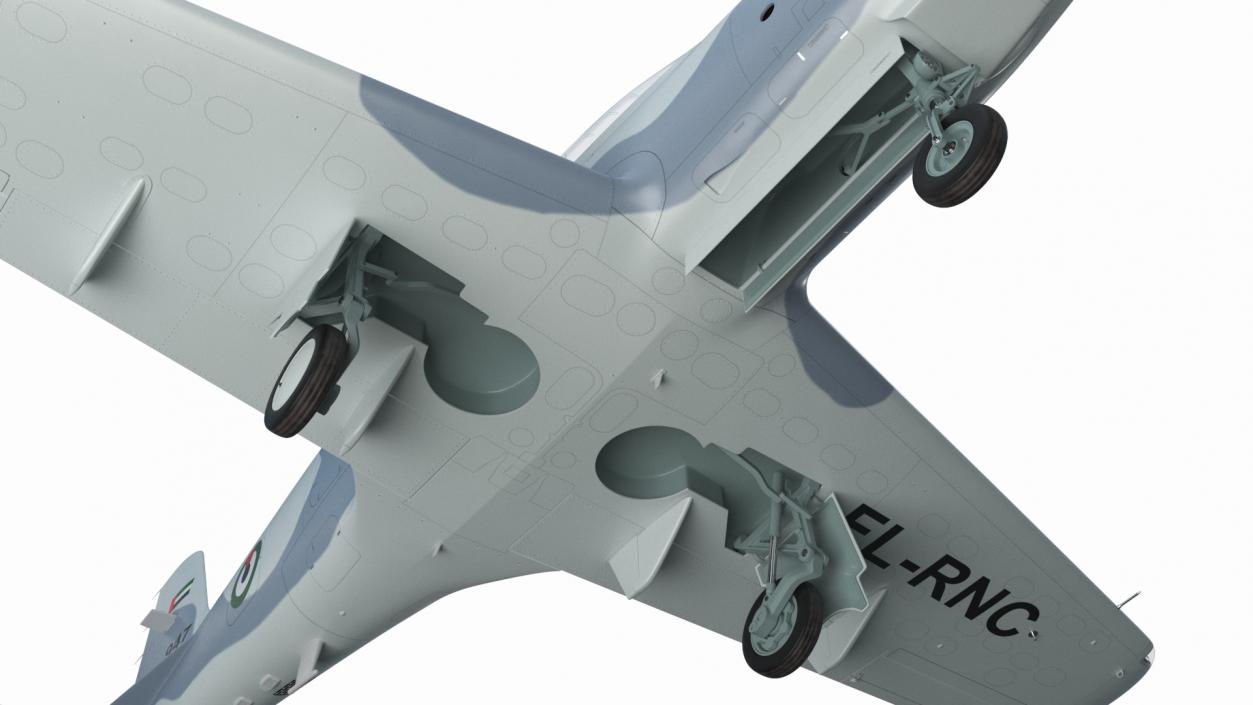 3D Training Aircraft Pilatus PC-21 Grey 2 model