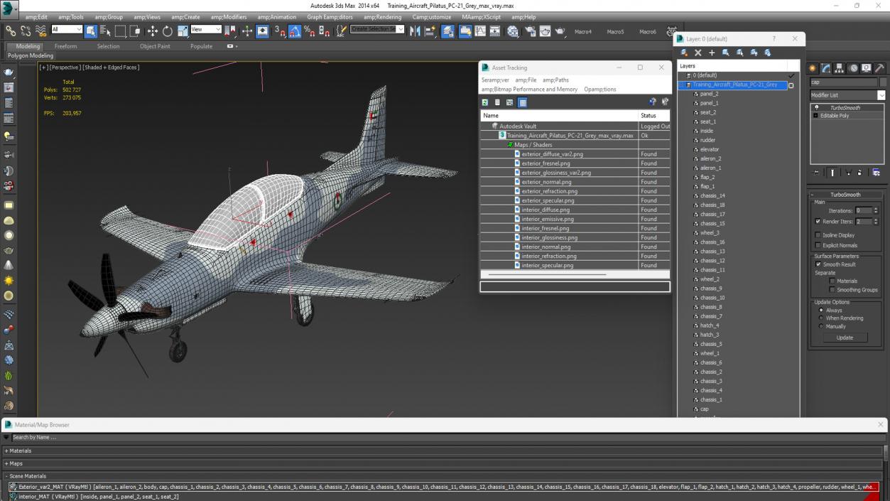 3D Training Aircraft Pilatus PC-21 Grey 2 model