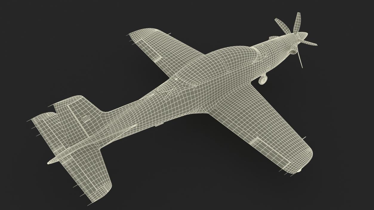 3D Training Aircraft Pilatus PC-21 Grey 2 model