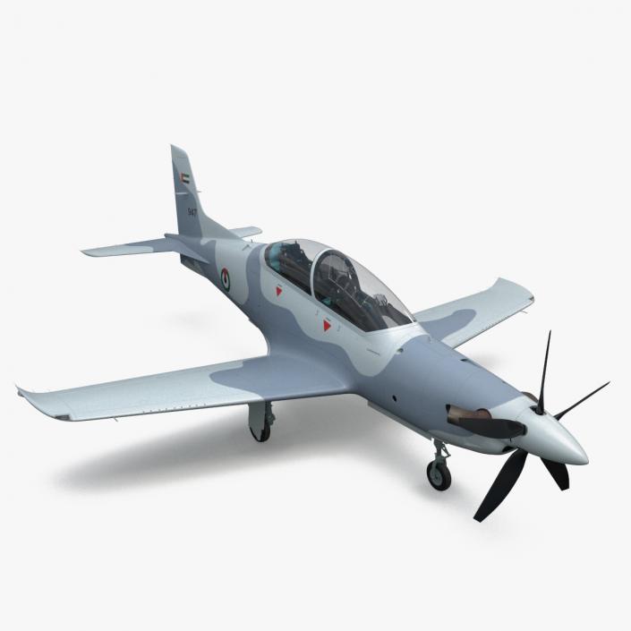 3D Training Aircraft Pilatus PC-21 Grey 2 model