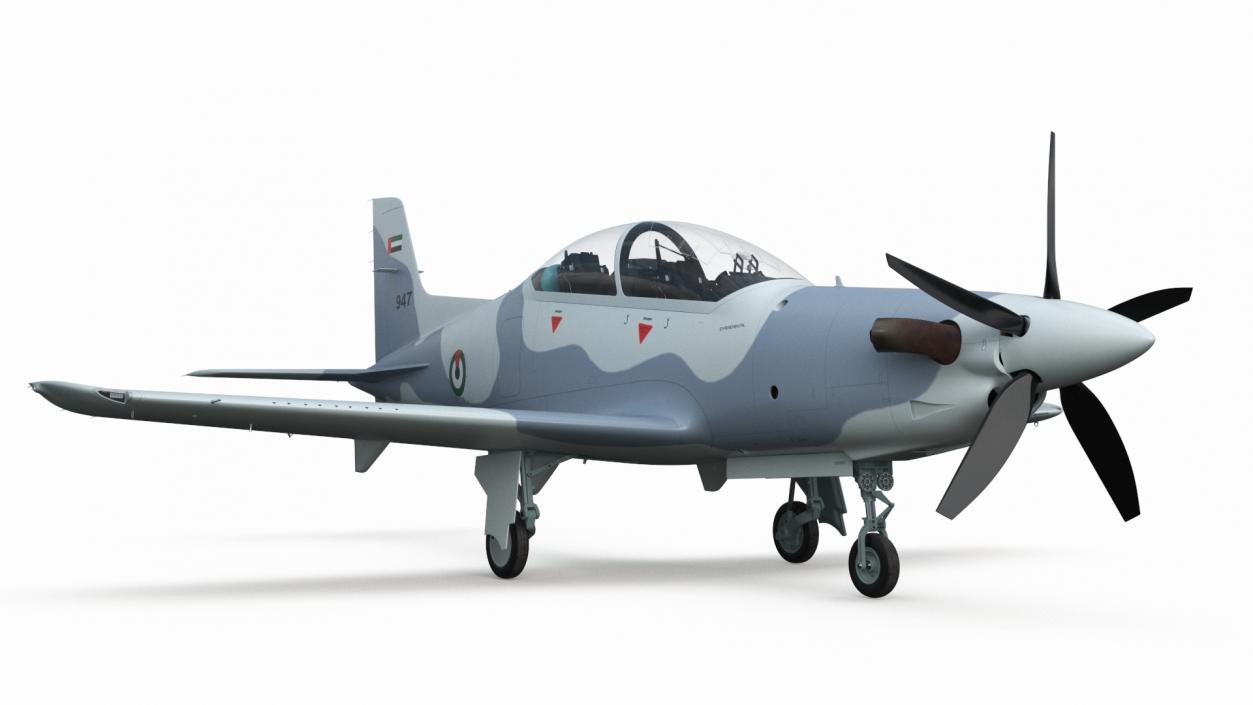 3D Training Aircraft Pilatus PC-21 Grey 2 model