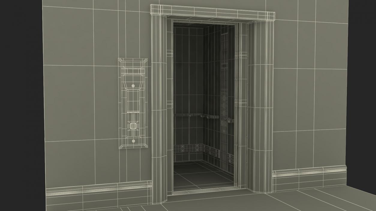 Modern Elevator Interior 3D model