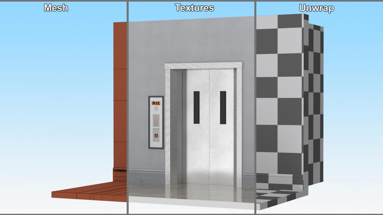 Modern Elevator Interior 3D model