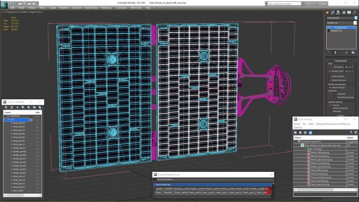 3D Solar Panels on Spacecraft