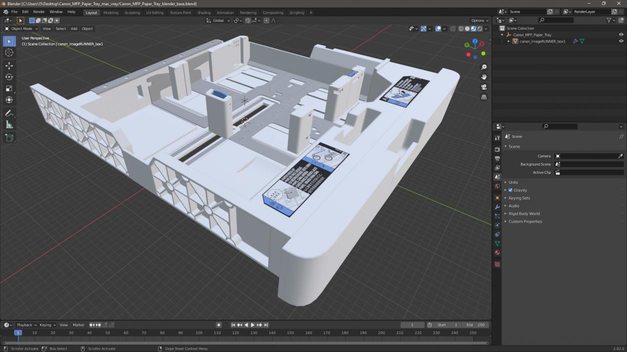 3D model Canon MFP Paper Tray