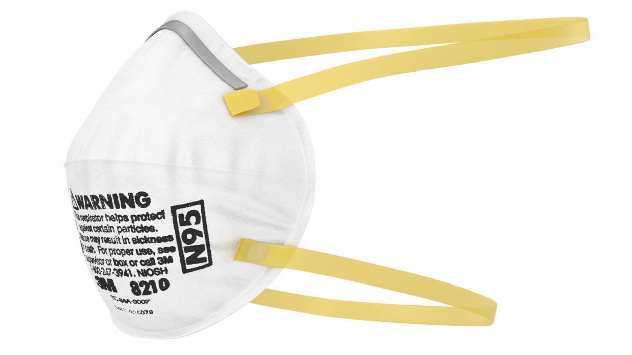 Particulate Respirator 3M 8210 N95 3D model