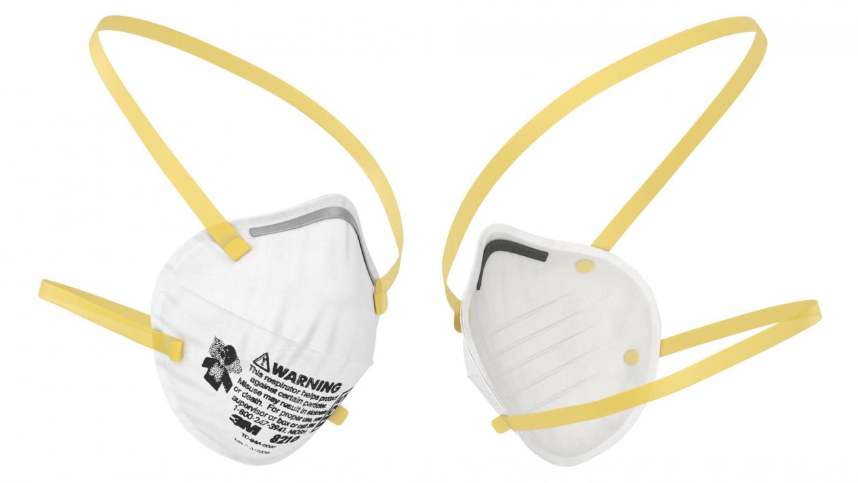 Particulate Respirator 3M 8210 N95 3D model