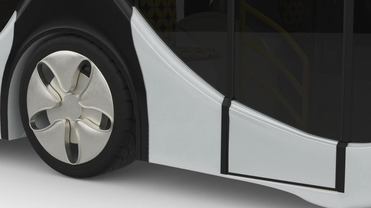 Futuristic Electric Bus Concept White 2 3D model