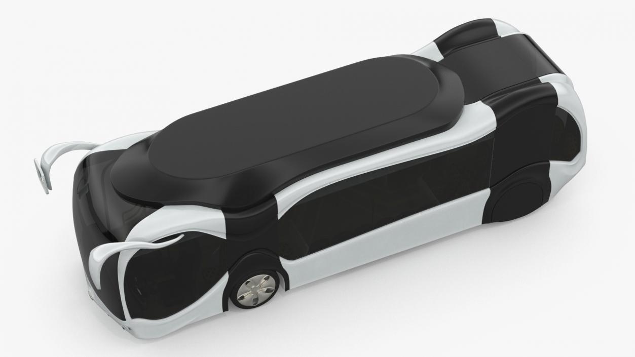 Futuristic Electric Bus Concept White 2 3D model