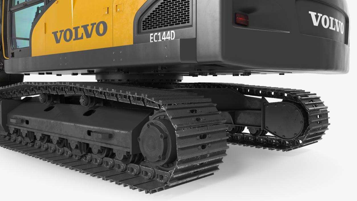 3D Large Tracked Excavator Volvo Rigged