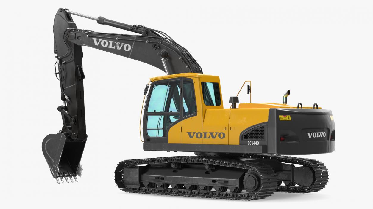 3D Large Tracked Excavator Volvo Rigged