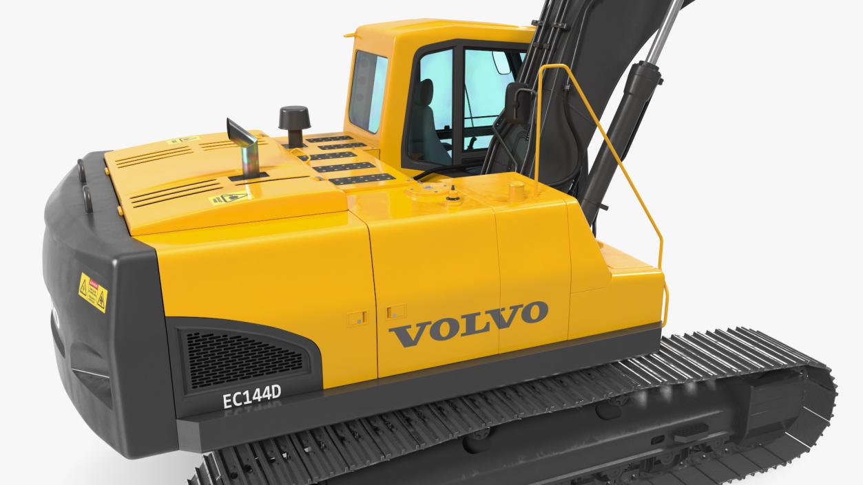 3D Large Tracked Excavator Volvo Rigged