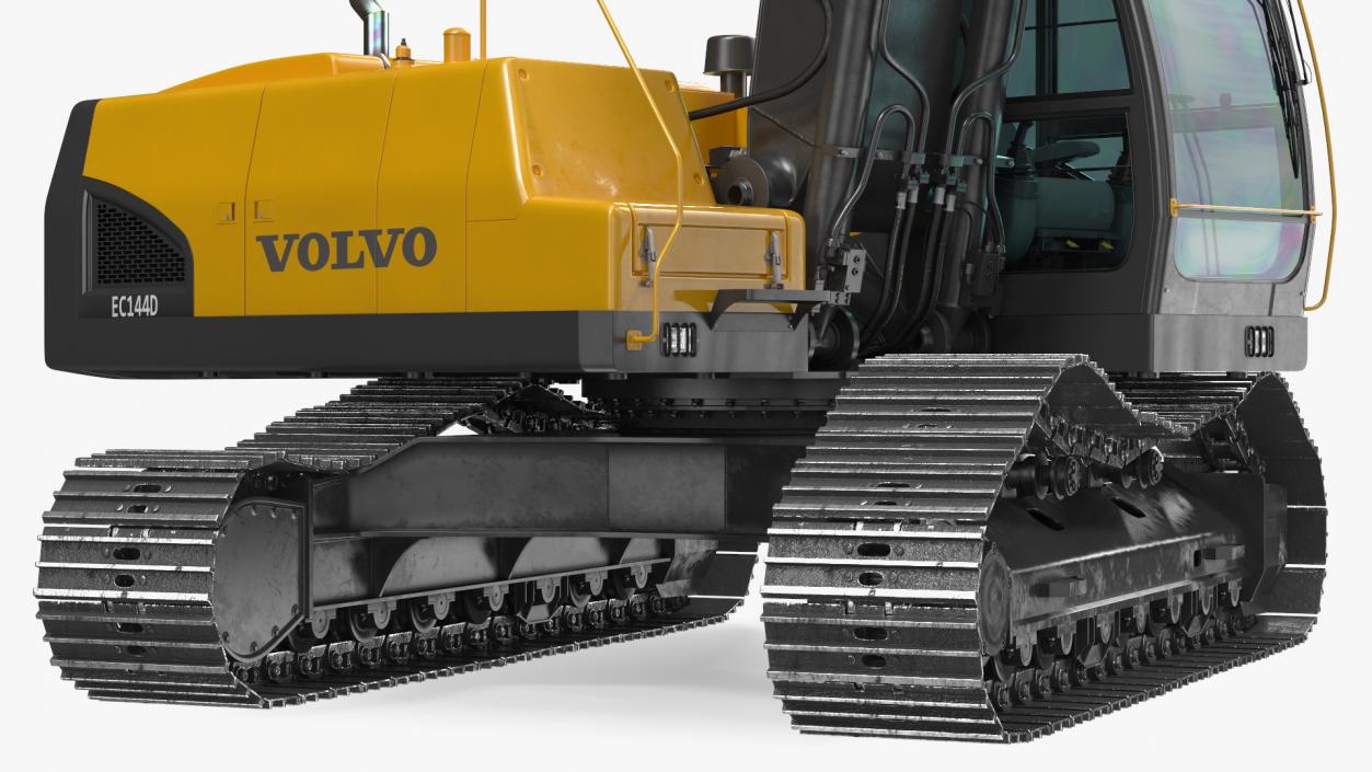 3D Large Tracked Excavator Volvo Rigged