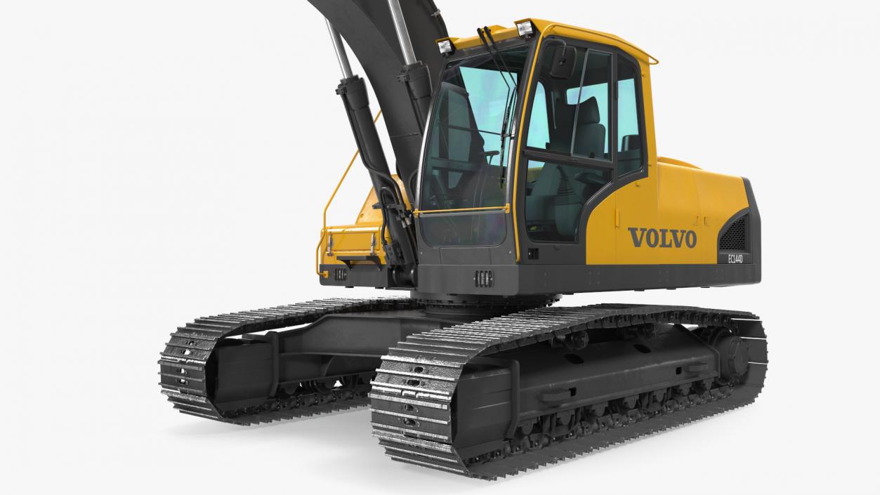 3D Large Tracked Excavator Volvo Rigged