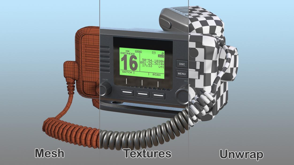 VHF Marine Base Radio Station 3D model