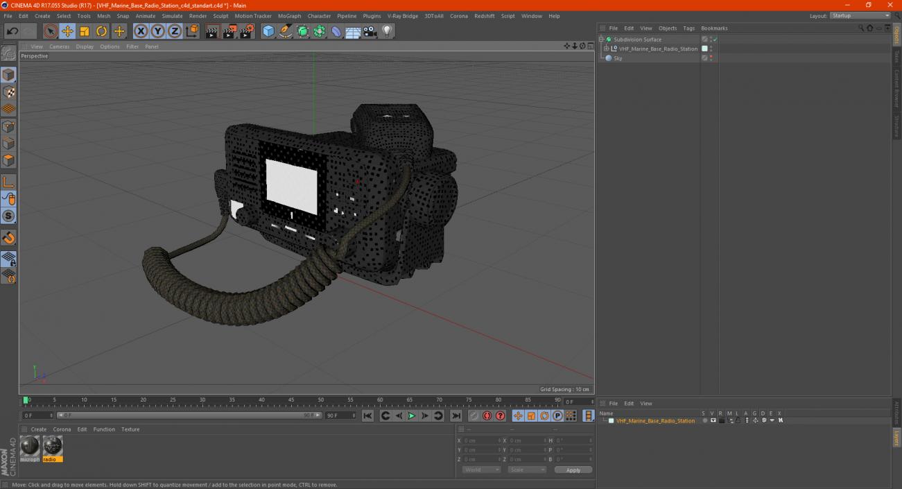 VHF Marine Base Radio Station 3D model