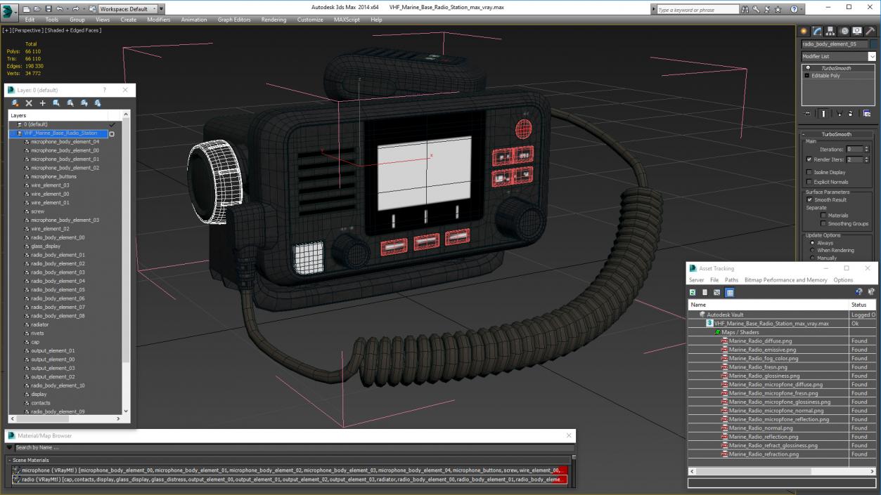 VHF Marine Base Radio Station 3D model