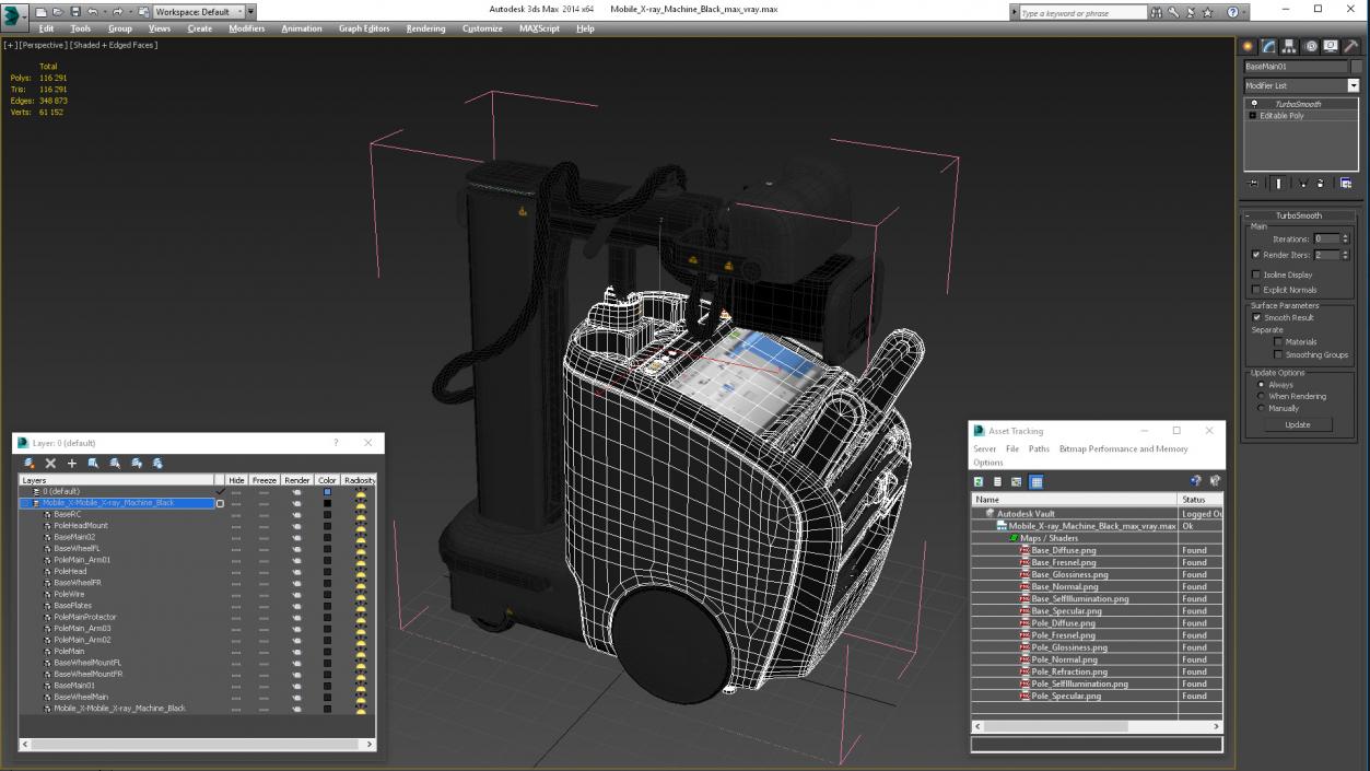 3D Mobile X-ray Machine Black