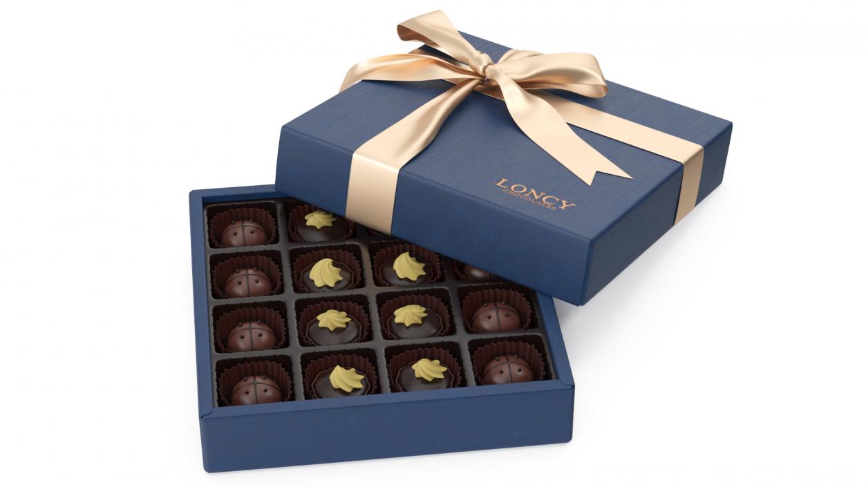 3D Box of Loncy Chocolates Open model