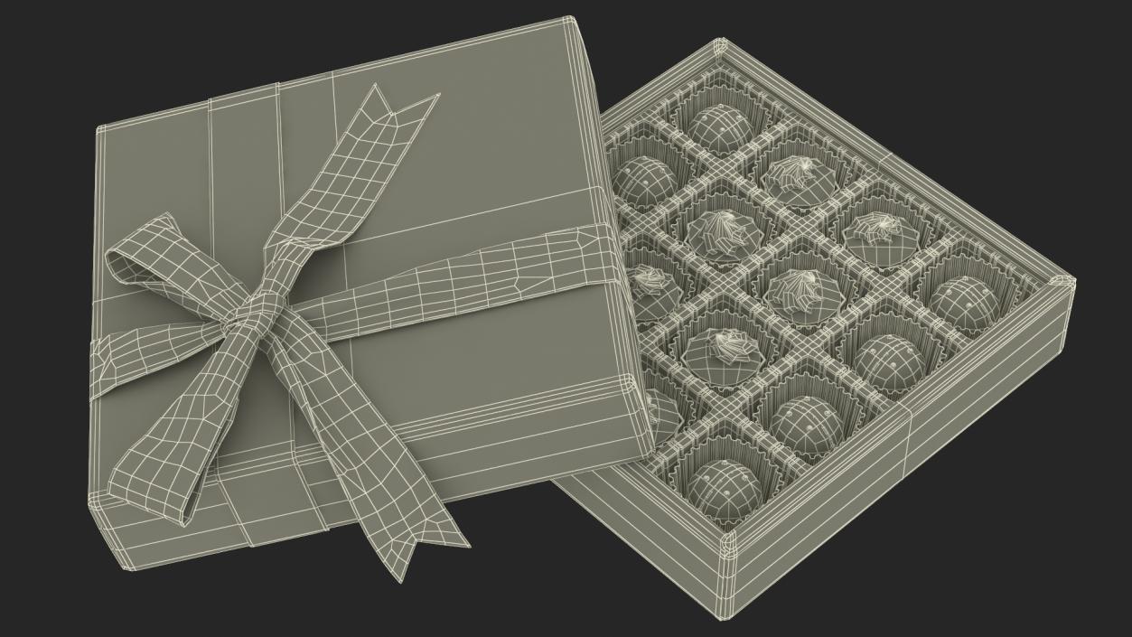 3D Box of Loncy Chocolates Open model