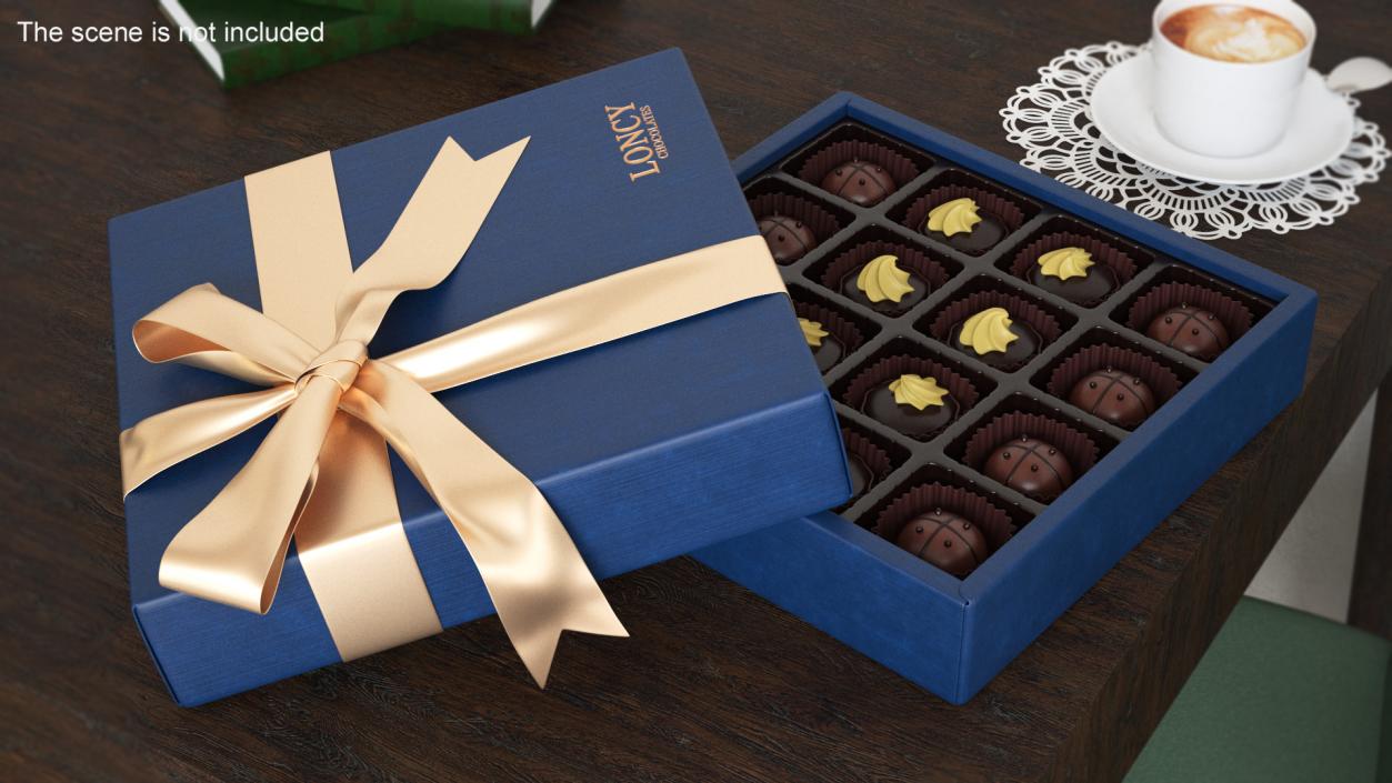 3D Box of Loncy Chocolates Open model