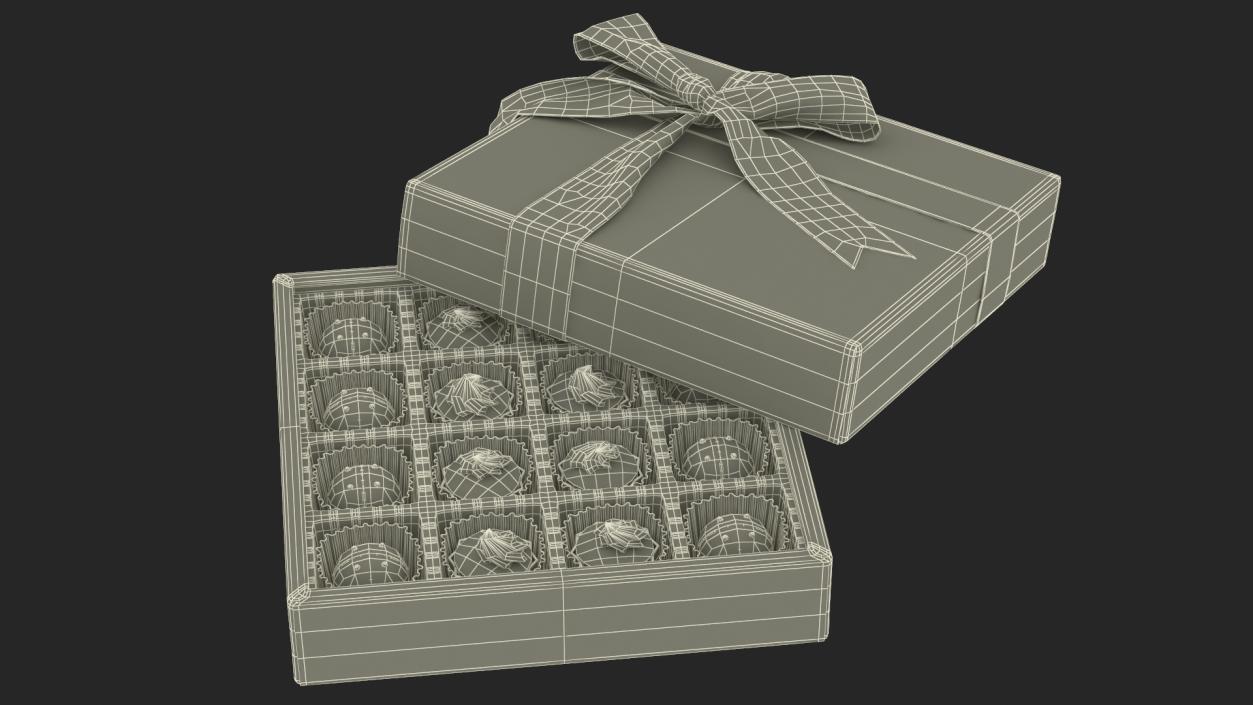 3D Box of Loncy Chocolates Open model